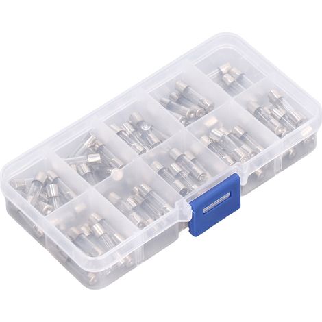 100 pièces Fusible Verre 5x20mm 0.1A à 15A pour Circuit Électronique et Automobile - Lot Varié