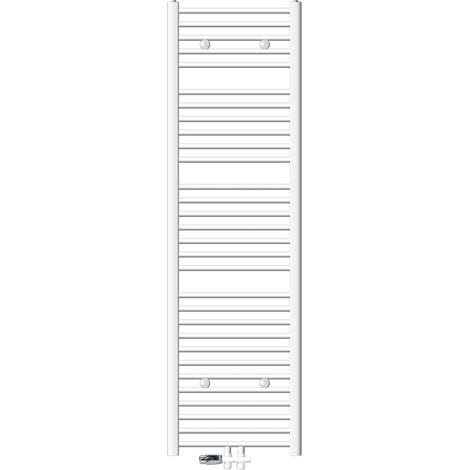 LuxeBath Badheizkörper Sahara 500x1800 mm Weiß gerade Mittelanschluss inkl. Anschlussgarnitur mit Thermostat Durchgang Heizkörper Handtuchwärmer Handtuchtrockner Handtuchheizung Badezimmer (1/5)