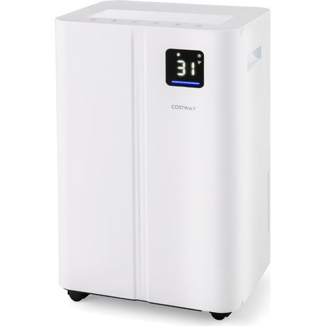 Deshumidificador de 25,5 litros para grandes espacios de hasta 25 m² con 3 modos de ambiente acogedor en ABS blanco 200011705