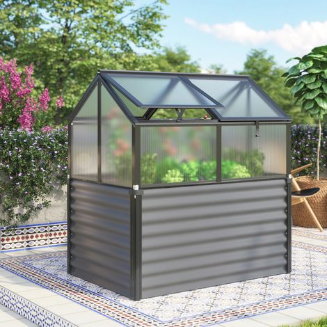 Vitavia Hochfrühbeet "Gamma", schwarz, 124 x 89 x 135 cm (mit Unterbau), 4 mm HKP (1/3)