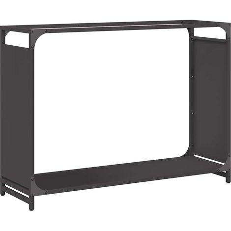 Maison Exclusive - Leñero negro 90x28x65 cm Acero laminado en frí