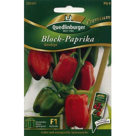 Quedlinburger Blockpaprika Bendigo F1-Hybride - Gemüsesamen (1/2)