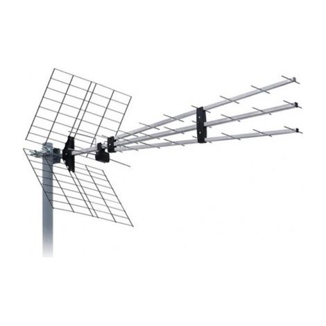 Antenne TV TNT extérieure 31,5 dBi – Préampli actif 4G LTE 5G NR – Connecteur F – 43 éléments – Filtre intégré