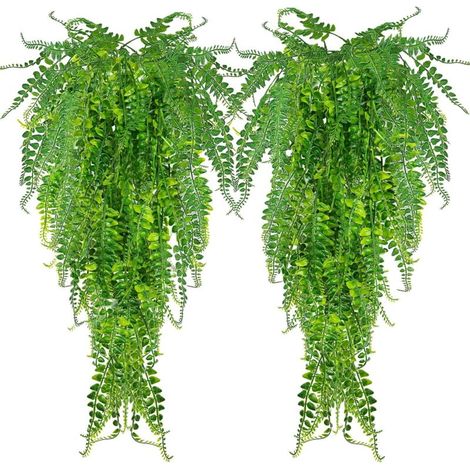Lot de 2 fougères artificielles de Boston, fausses plantes artificielles (1/5)
