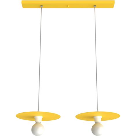 LUMICOM  NINA BINARIO Sospensione, 2XE27, max 42W, metallo, giallo, D.30cm (1/3)