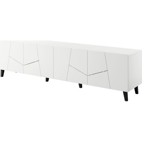 MOBILE VITRAIL PORTA TV 200 4D BIANCO OPACO ETNA