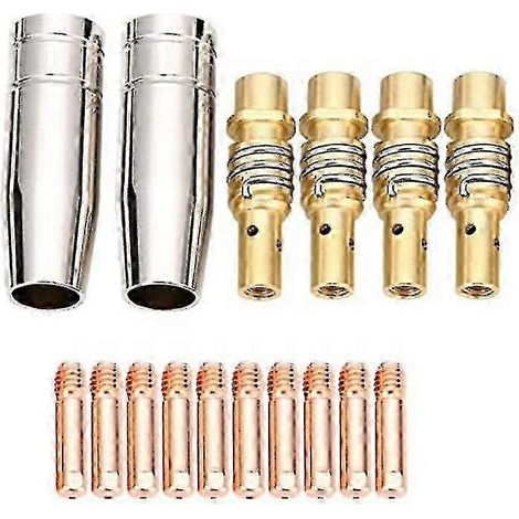 Buses MIG pointe or 0,8 mm, 16 pièces - remplacement pour torche de soudage (1/4)