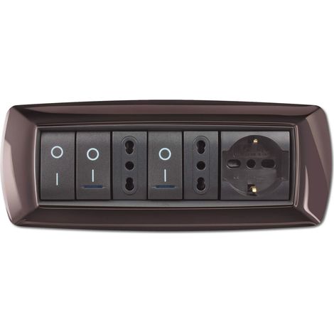 Placca Mylife 7 Mod. Grigio Scuro (Elettrocanali Cod. Ecl2987Gs)