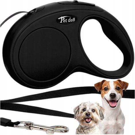 Laisse automatique pour chien/chat, flexible, rétractable, 3 m, résistante, avec verrouillage jusqu'à 15 kg. (1/5)