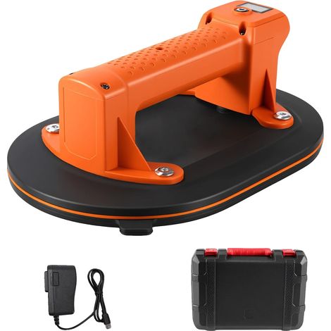 Ventosa eléctrica, gran capacidad de carga, diseño inalámbrico, color naranja. (1/2)