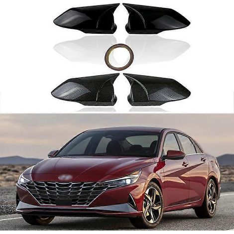 Passend für Hyundai Elantra der siebten Generation (Modelljahr 2021): Rückspiegelabdeckung, Rückspiegelgehäuse – Carbonfaser-Paare