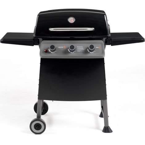 Barbecue a Gas 3 Bruciatori in Acciaio Inox Sistema Australiano Coperchio BBQ (1/4)