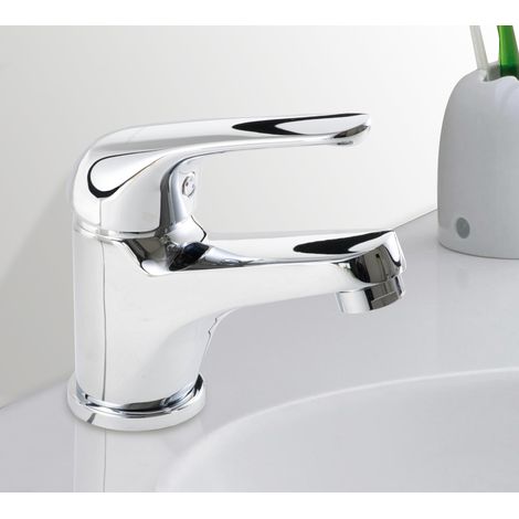 Robinet mitigeur de lavabo en laiton chrome cartouche ceramique (1/2)