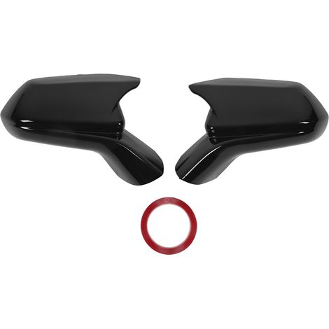 1 coppia di calotte per specchietti retrovisori nere lucide, copertura di ricambio per Chevy Camaro dal 2016 al 2023. (1/4)