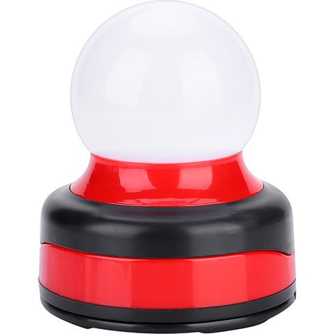 Lampe torche LED miniature ronde portable en plastique pour le camping (rouge) (1/5)