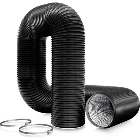Tuyau ventilation en PVC de 75mm pour hotte aspirante, Tuyau d'Evacuation pour Extracteur d'Air, ventilateur tubulair(3 mètres de longueur) (1/5)