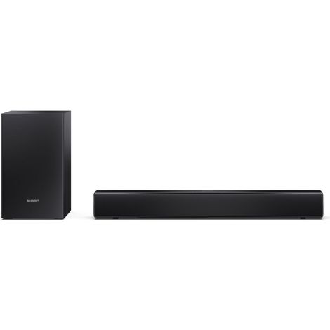 Sharp - Compact 2.1 Soundbar with Wireless Subwoofer HT-SBW121 Black