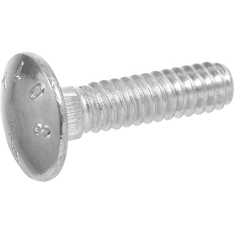 Boulon de carrosserie en acier zingué 4,76 x 1,27 cm, 240108 (1/3)