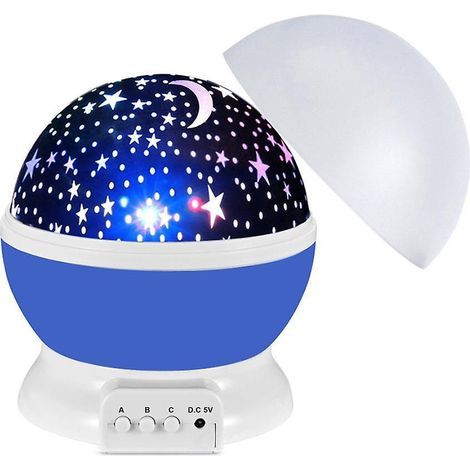 Nachtlicht für Kinder, Sternenhimmel-Projektor, buntes Nachtlicht, Nebel-Sternenprojektor, 360°-Drehung, Farbwechsel (1/5)