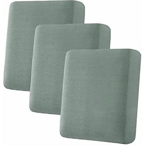 Superelastische Jacquard-Sofakissenbezüge (3-teiliges Set, Salbeigrün) – Geeignet für Kissen in Standardgröße