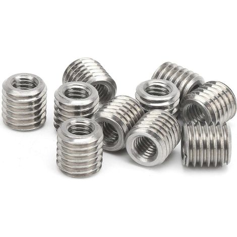 Lot de 10 inserts filetés mâles et femelles, écrous réducteurs en acier inoxydable, outil de réparation (1/4)
