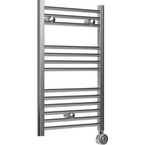 Signature Acclaim Electric Straight Heated Towel Rail 800mm H x 500mm W - Chrome (1/3)