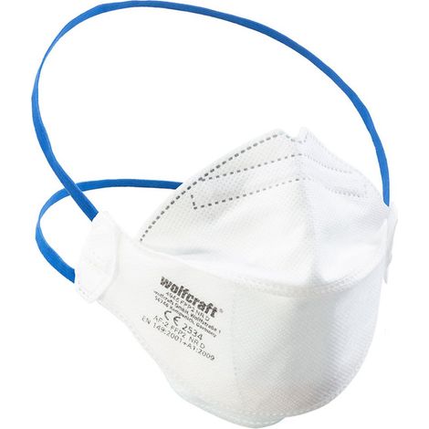 Lot de 2 masques de protection respiratoire FFP2 NR D 4945000 Wolfcraft (1/5)