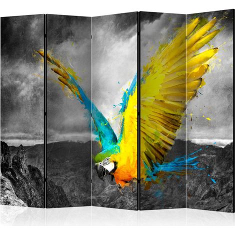 Paravent 5 Volets "Exotic Parrot" 172x225cm (1/2)