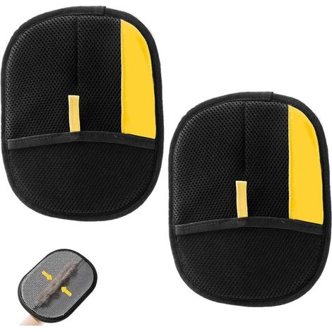 Lot de 2 Gants de Toilettage Double Face pour Chien et Chat, Gants Anti Poils Réutilisables et Lavables, Enlève Les Poils d'animaux sur Meubles, Vêtements et Tapis (1/5)