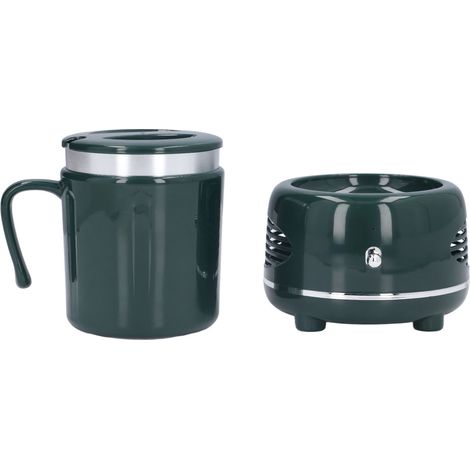 Chauffe-tasse chauffante avec poignée incurvée et patins antidérapants, pour café. Bouteille en forme d'ours vert. Refroidissement et chauffage rapides. Contrôle facile. (1/5)
