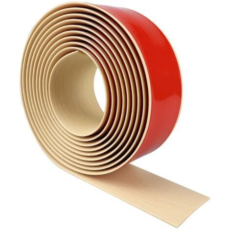 Seuil de porte adhesif profil de transition barre de seuil de porte bande de transition sol en vinyle bande de seuil en grain de bois bande de recouvrement pour planchers stratifié (Beige, 20 (1/5)