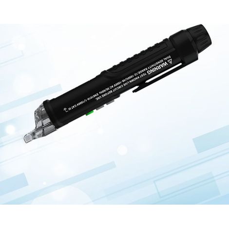 Détecteur de tension alternative avec alarme sonore et lumineuse, testeur de circuit à induction pour la détection de rupture de fil neutre ou sous tension. (1/5)