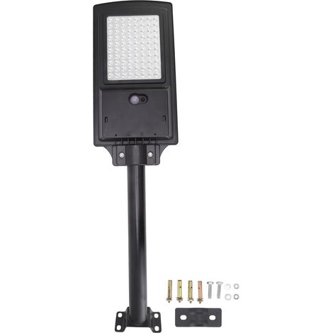 Luminaire solaire LED 80LED 3.2V 5000MAH 2.9W blanc pur avec détection humaine intelligente étanche pour mur extérieur