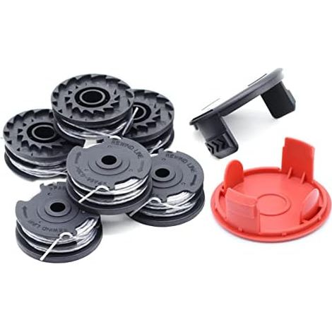 Set mit 6 Fadenspulen für Bosch-Trimmer F016800351 (Länge 6 m, Durchmesser 1,60 mm mit Spulenabdeckung) ART 24, 27, 30 und ART 30-36 LI