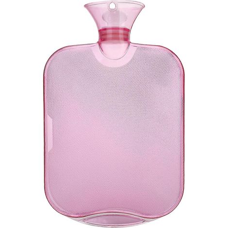 Bouillotte en caoutchouc pour thérapie par le chaud et le froid, 2 L, blanche (1/5)