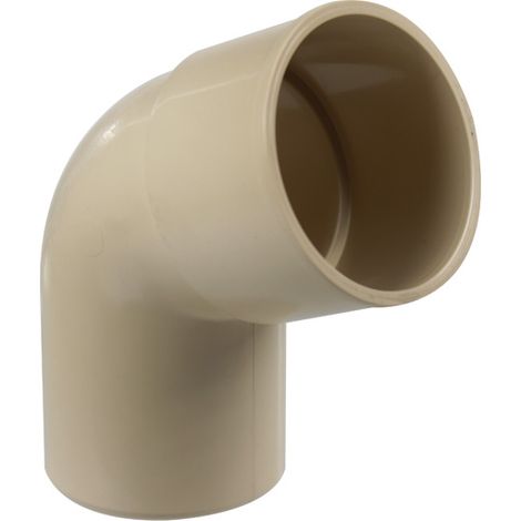 Coude PVC 67°30 mâle femelle pour tube de descente Ø50 - sable - First Plast (1/2)