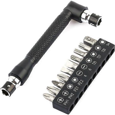 Jeu de 11 mini-clés en L à double tête avec embouts de tournevis PH1, PH2, PZ1, PZ2, 4, 6, T25, T27, T30 - Outils de précision professionnels à main (1/5)