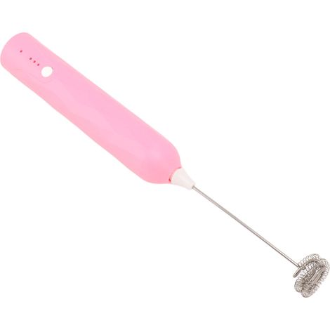 Petit fouet à œufs ménager, mini mixeur multifonction électrique portable, mousseur à lait sans fil rose (1/5)
