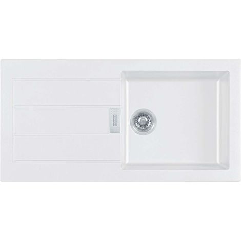 Franke – Évier à encastrer 1 bac XL avec égouttoir réversible – Tectonite blanc résistant aux températures élevées – Dimensions 1000 x 500 mm