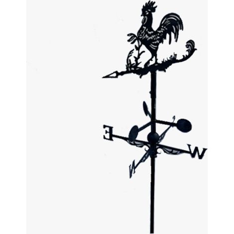 Girouette de toit graphique modèle Coq avec support universel (1/5)