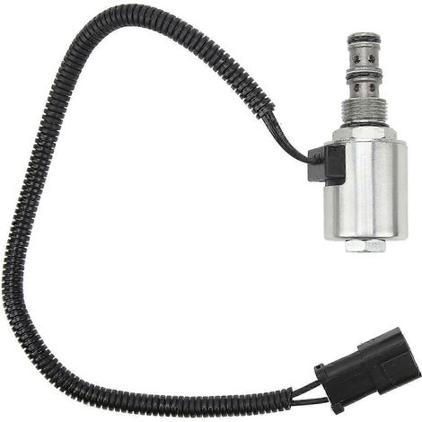 Solenoïde 24V pour excavatrice KOMATSU PC200-6/PC220-6, modèle 20Y-60-22121, corps en acier allié, vanne pivotante robuste, compatible moteur 6D95, remplacement de distribution hydraulique. (1/4)