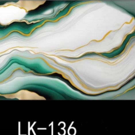 TRADE SHOP - Pannello Adesivo Effetto Marmo Fluido Bianco Verde Oro 120x300cm Pareti Paraschizzi Stanza -