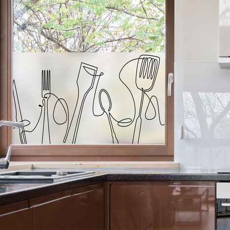 Sticker adhésif occultant pour fenêtres 40x100cm – Brise-vue translucide pour intimité – Installation facile sur surfaces lisses (1/5)