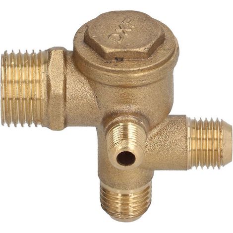 Pièces de rechange pour vannes de compresseur d'air, clapet anti-retour double en laiton à 4 voies, accessoires 10x14x14x20