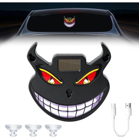 Smile Devil Eyes Solar Power Car Window Light (1/5)