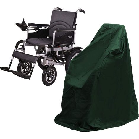 Housse imperméable verte pour fauteuil roulant - 115 x 75 x 130 cm, housse anti-poussière pour fauteuil roulant électrique, déambulateur ou aide à la mobilité (1/5)