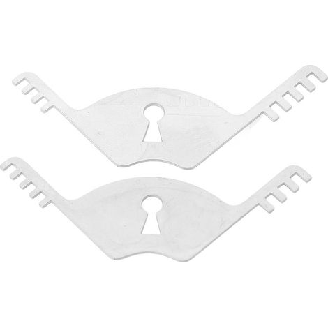 Lot de 2 peignes de serrurier en acier inoxydable, outil multifonctionnel portable pour la lutte contre l\'incendie (1/5)