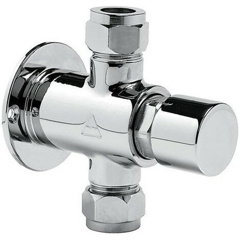 Rubinetto montaggio esterno doccia da parete con comando pulsante Idral 08130/E