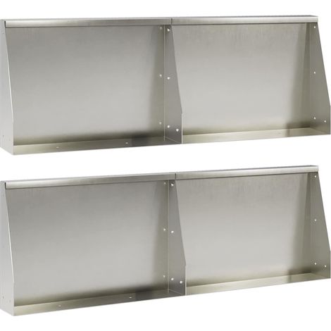 Retaining Wall 4 pcs 60 x 12 x 50 cm Stainless Steel Silver vidaXL
