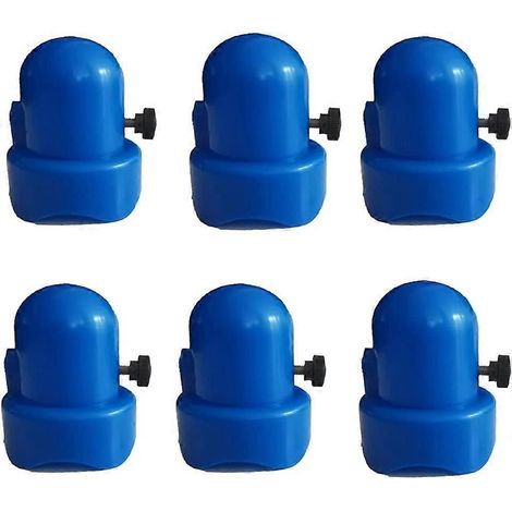 Embouts de poteau pour trampoline - Filet de sécurité bleu pour poteau de trampoline - Embouts de poteau avec vis (6 pièces) (1/5)